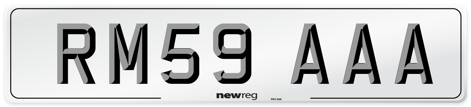 RM59 AAA Number Plate from New Reg